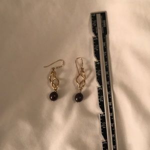 14k gold and pearl earrings